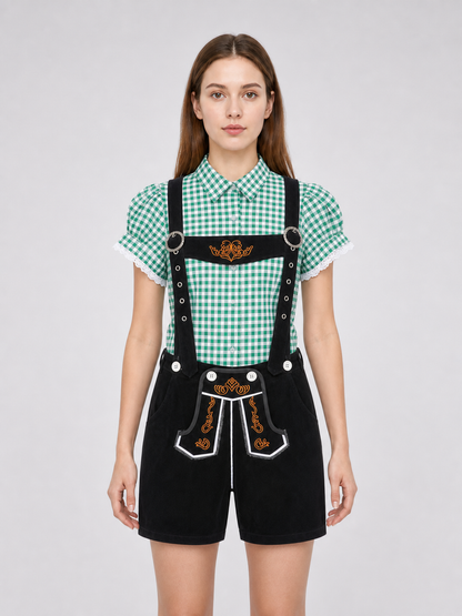 Traditional Costume with Shirt and Suspender Shorts