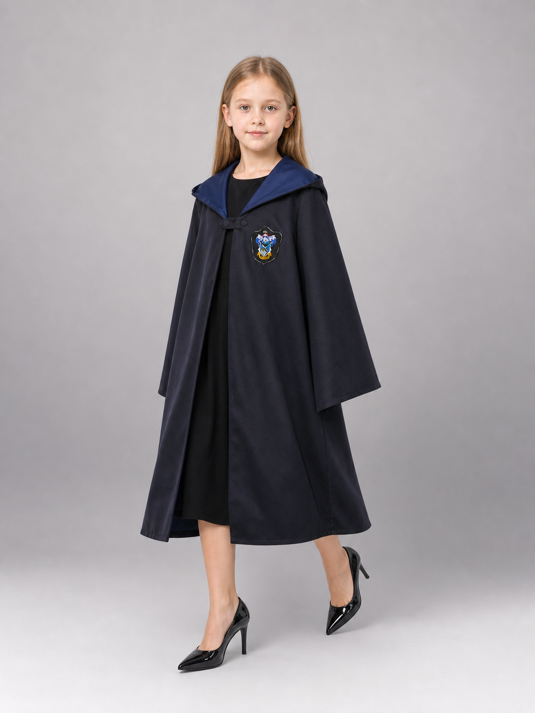 Black Hooded Carnival Cloak for Cosplay