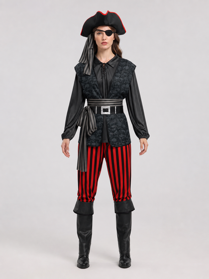 Pirate Costume with Hat and Eye Patch