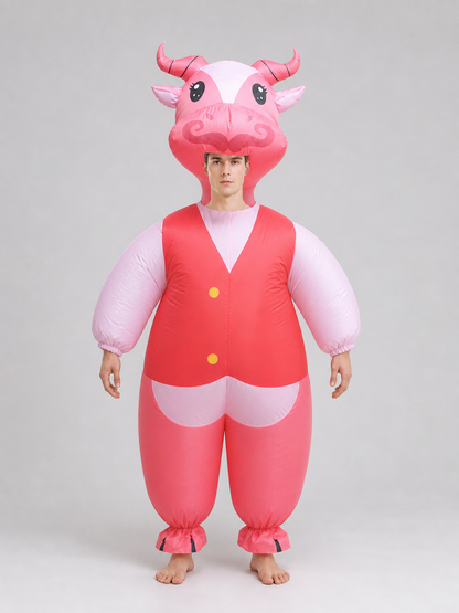 Inflatable Bull Costume with Horns for Parties
