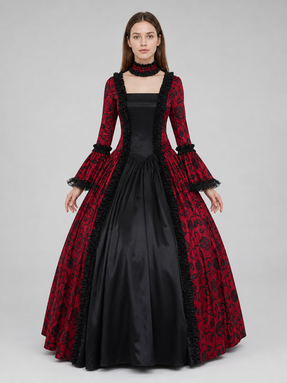 Long Gothic Victorian-Style Dress