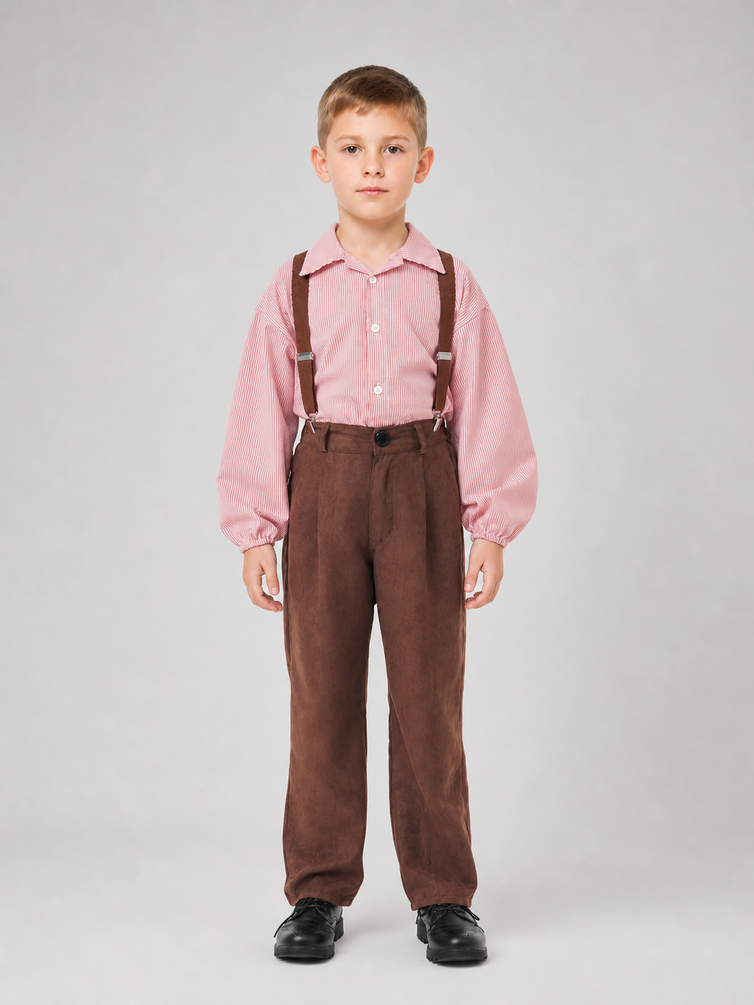 Retro-Style Shirt, Pants, and Suspenders Set