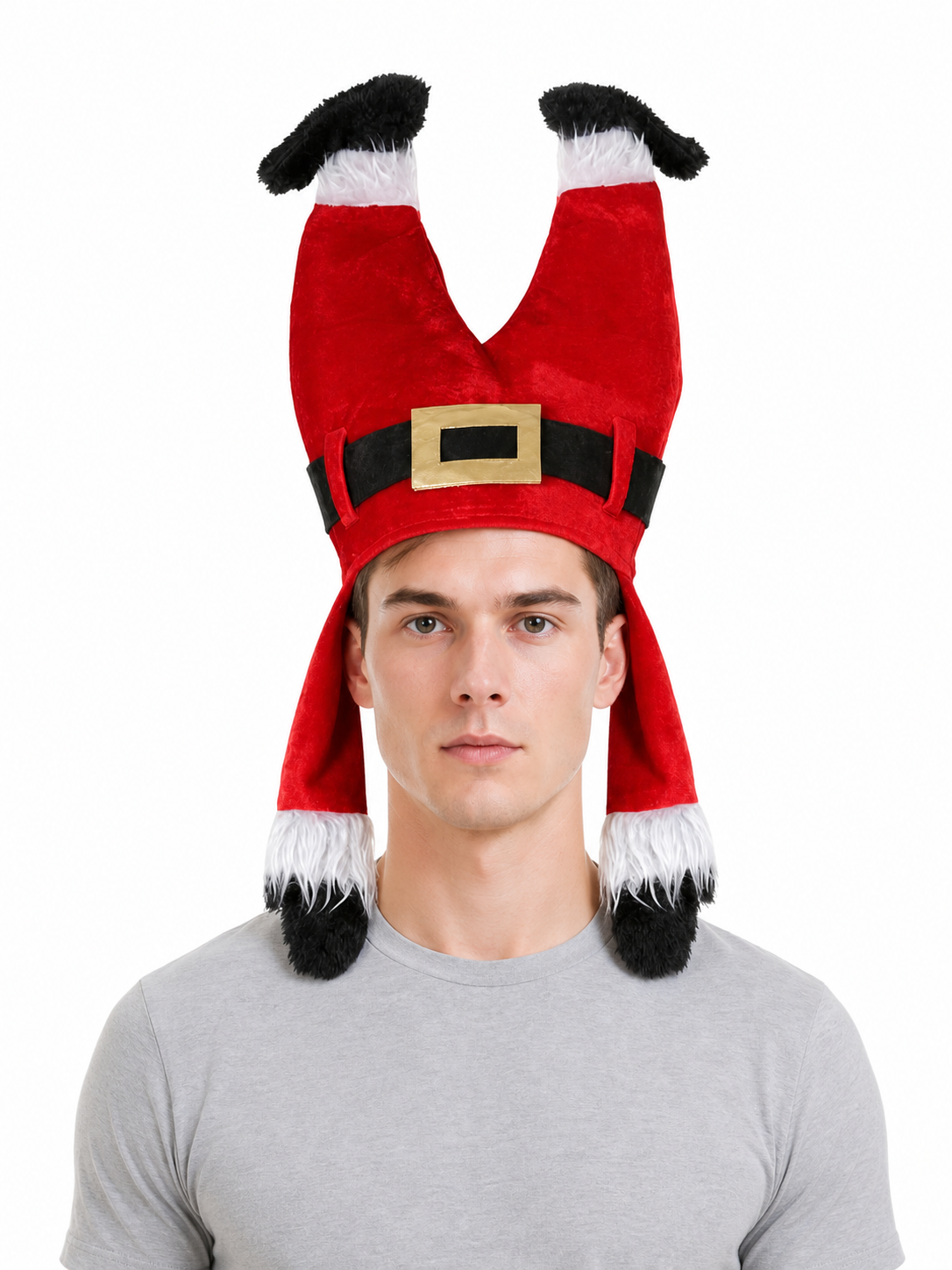 Christmas carnival hat with fluffy trim