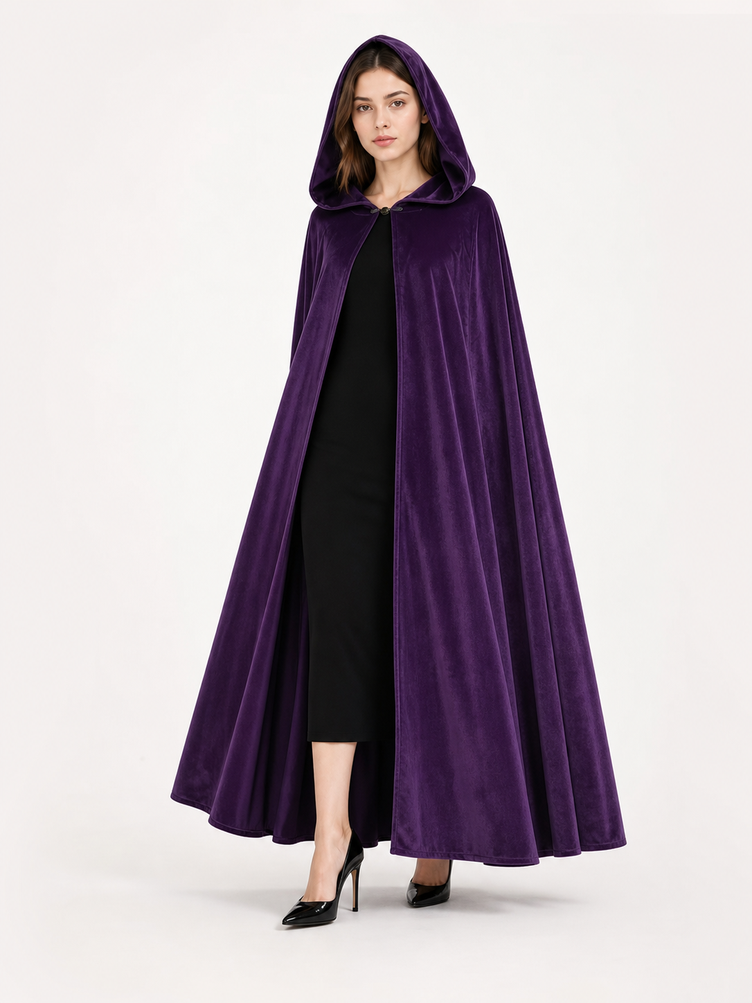 Purple Carnival Cloak with Hood