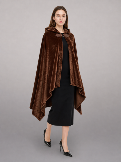 Brown Carnival Cloak with Hood