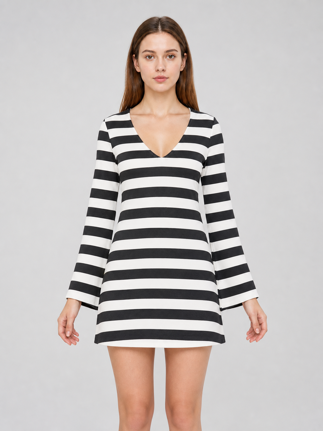 Striped Costume with Hat for Cosplay and Parties
