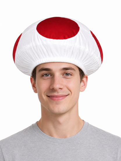Red and White Mushroom Costume Hat