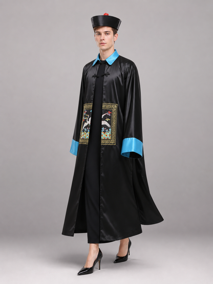 Ancient Chinese Style Costume: Black Robe and Hat