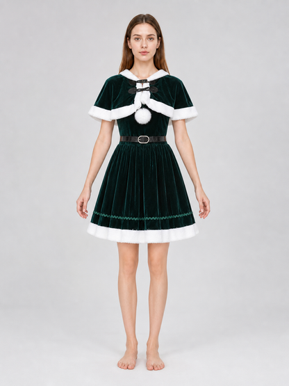 Reindeer Costume: dress, cape, and accessories