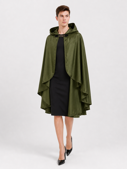 Green Costume Cloak with a Large Hood