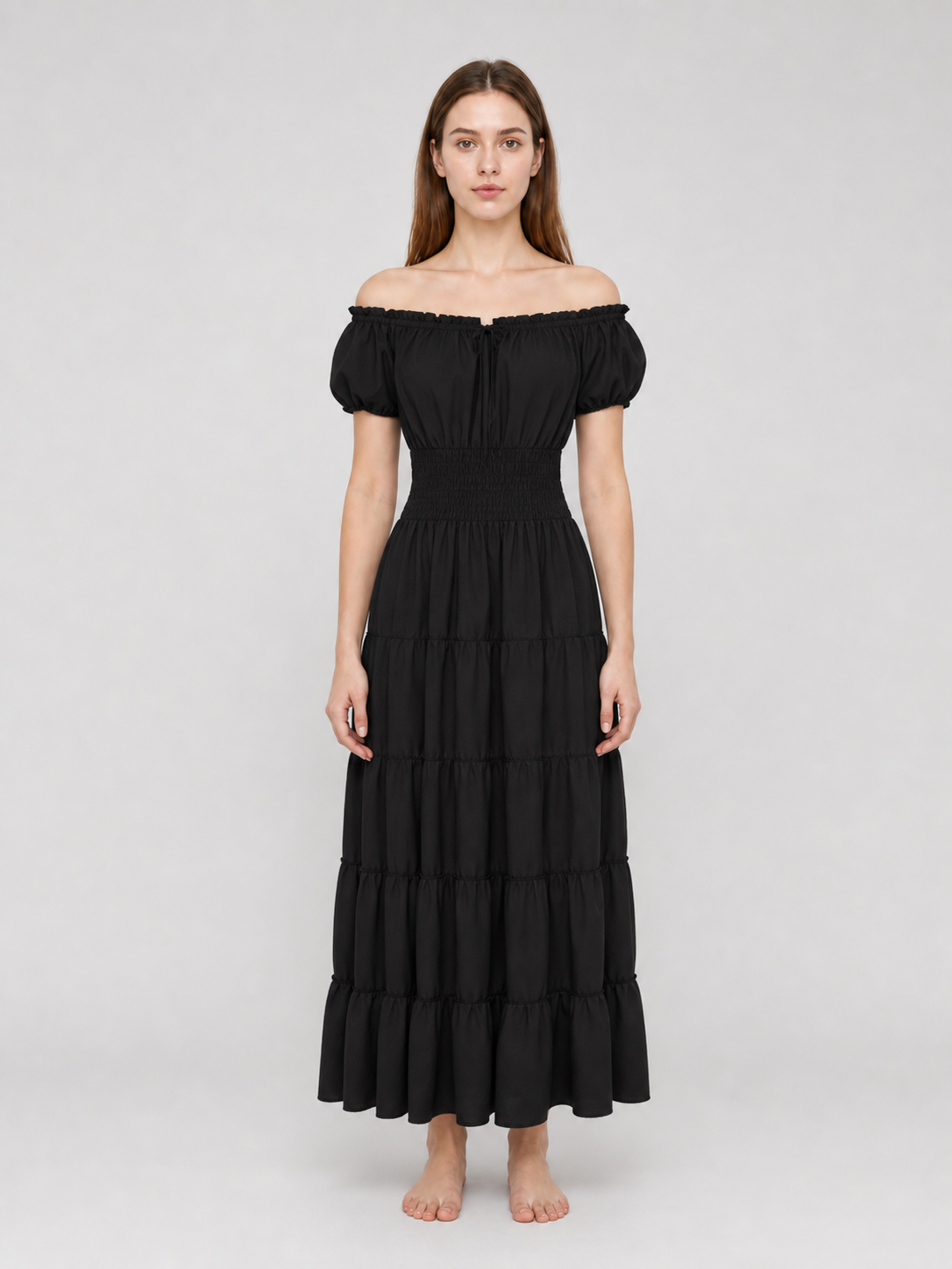 Renaissance-Style Off-the-Shoulder Dress