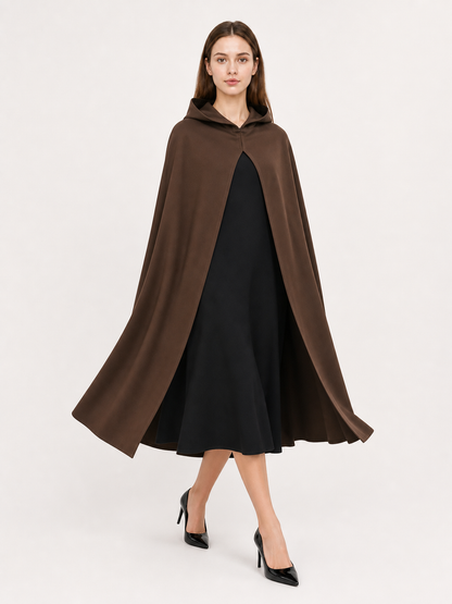 Brown Hooded Carnival Cloak