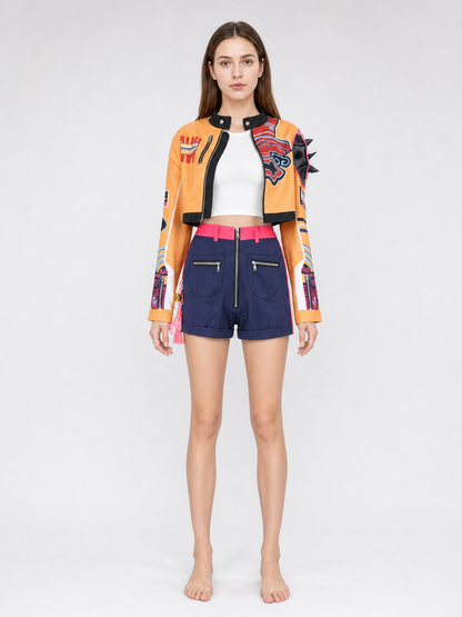 Cosplay Costume: Jacket, Vest, Shorts, and Accessories