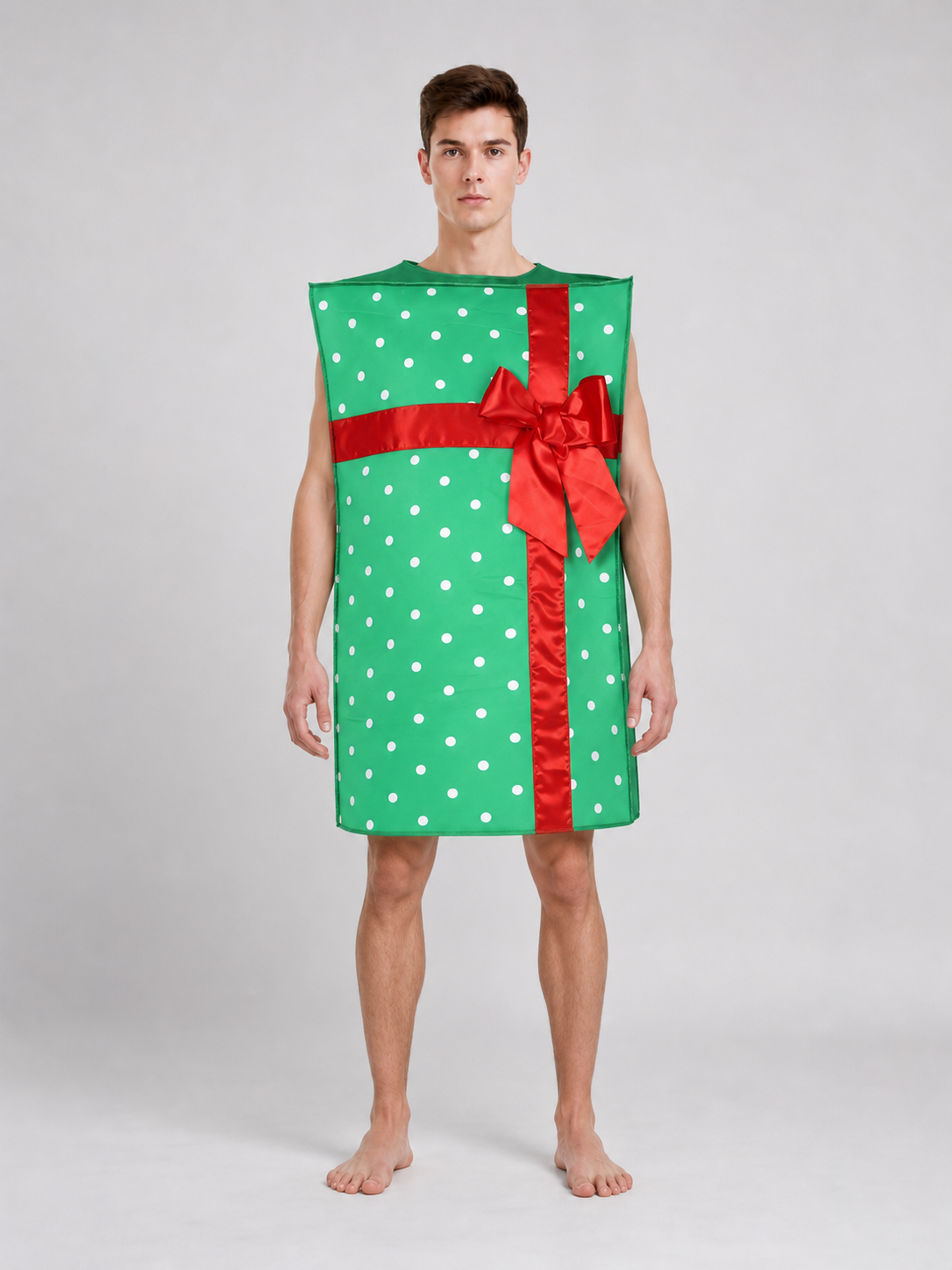 New Year’s Gift Box Costume with Red Bow
