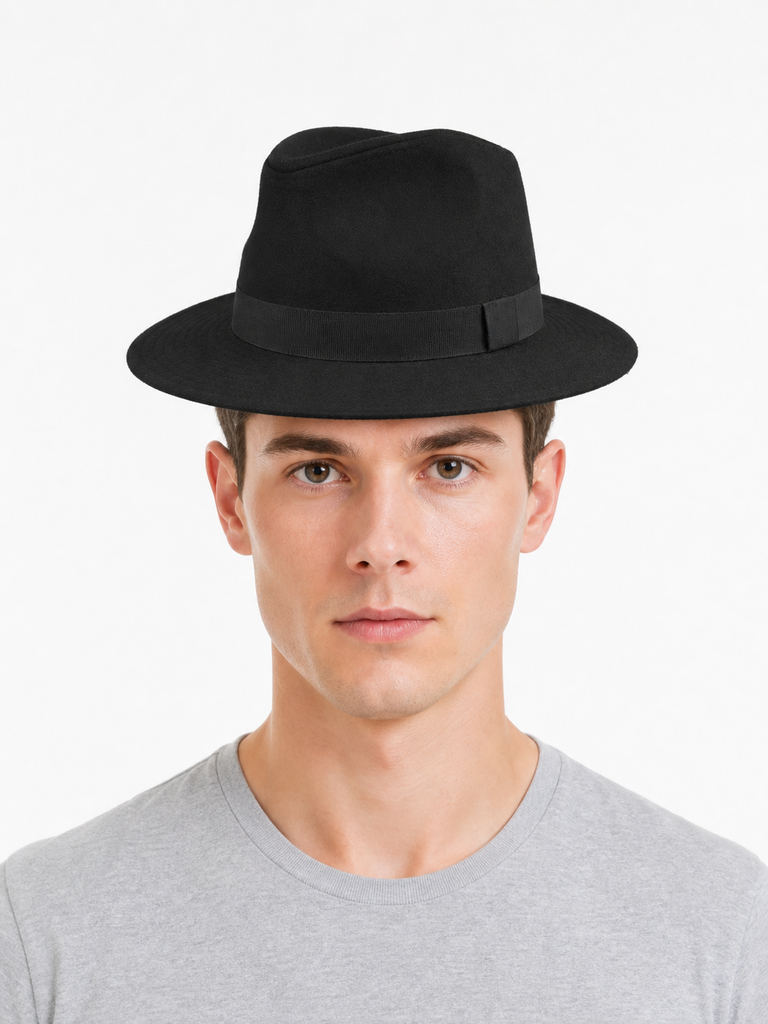 Carnival fedora hat with a wide brim