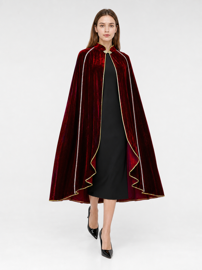 Burgundy Medieval Carnival Cloak