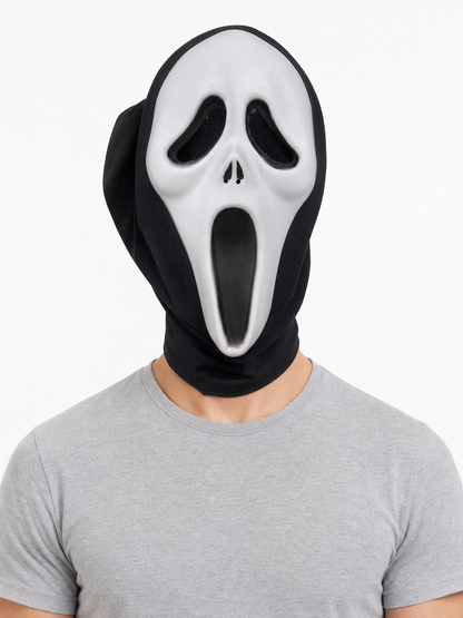 Halloween Masquerade Mask with Black Mesh front view 4