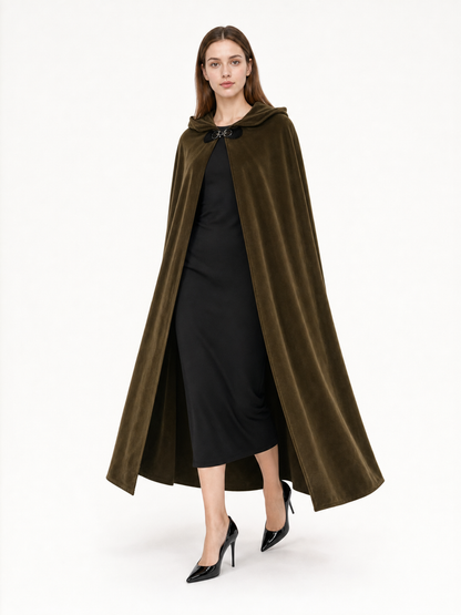 Brown Hooded Costume Cape