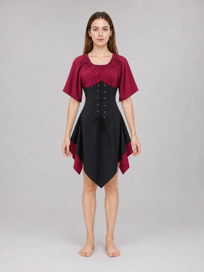 Gothic-Style Costume Dress with Corset Panel