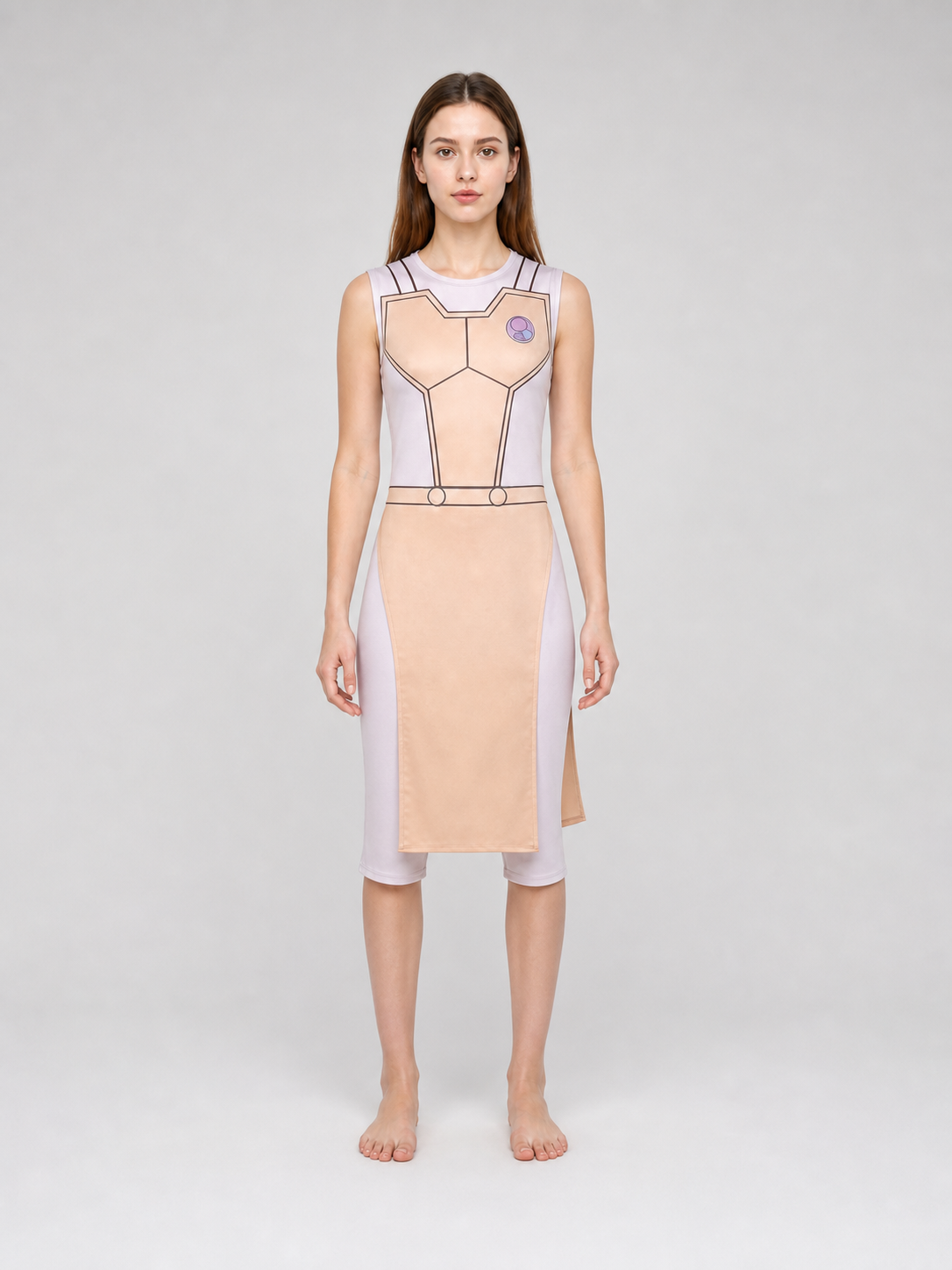 Cosplay Costume: Sleeveless Geometric Dress