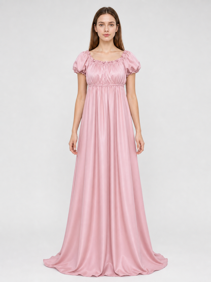 Pink Bridgerton dress for a ball and cosplay