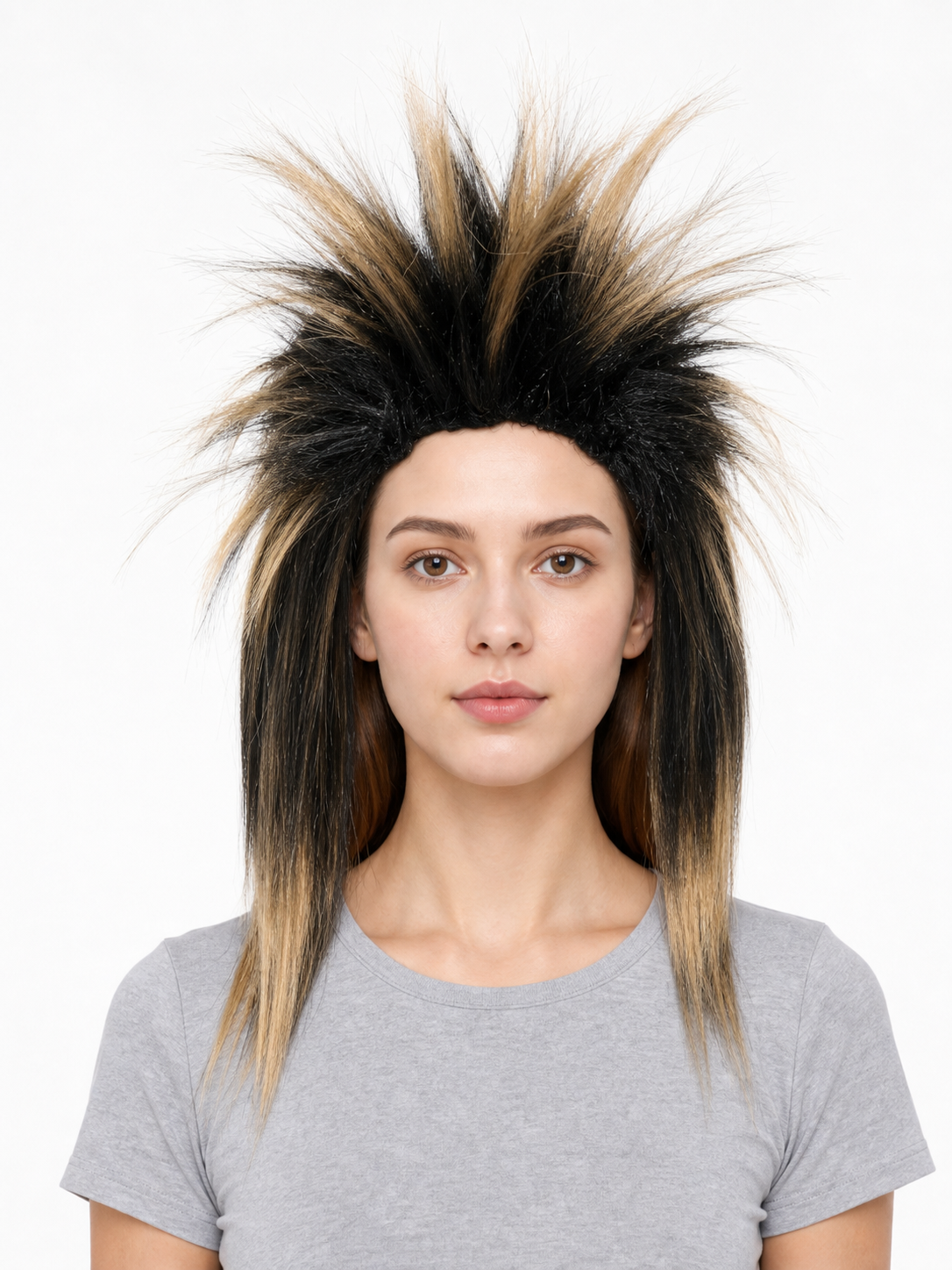 Carnival Brown Spiked Punk Wig