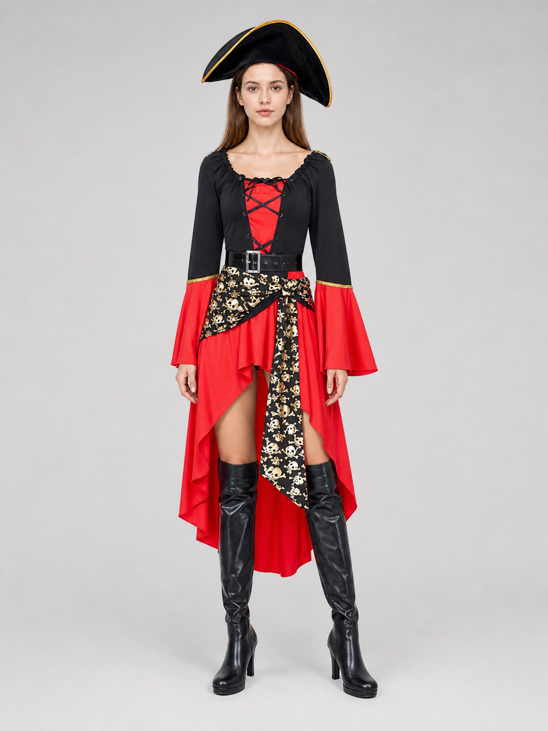 Red pirate costume for Halloween and cosplay