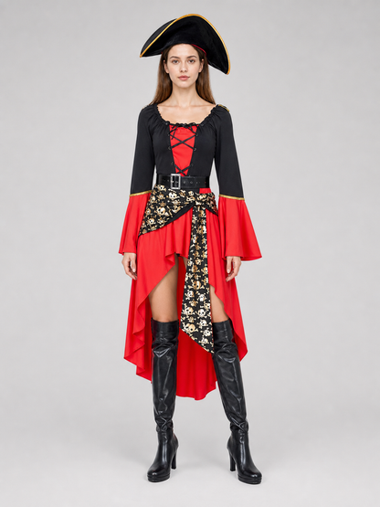 Red pirate costume for Halloween and cosplay