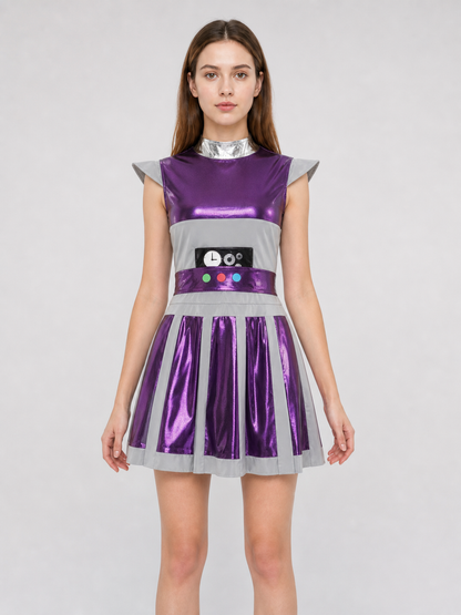 Alien Costume Dress with Headband for Cosplay