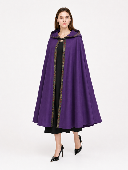 Purple Hooded Velvet Costume Cape product view 23