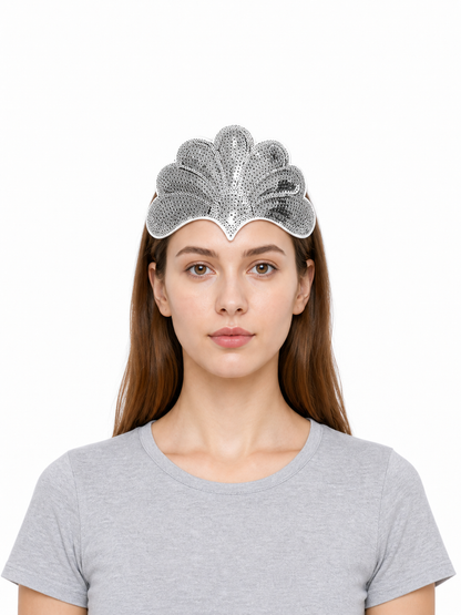 Carnival Headdress with White Feathers