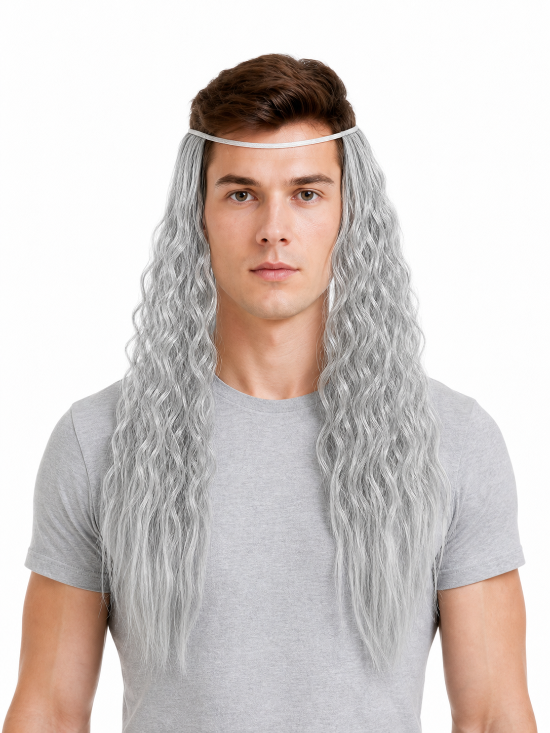 Gray Wizard Beard Costume Accessory for Halloween