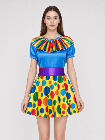 Clown Costume Dress with Hat