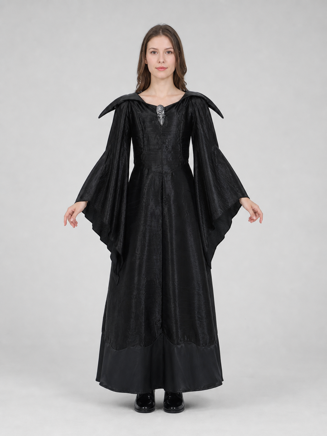 Halloween Costume: Dress and Horned Headpiece front view 2