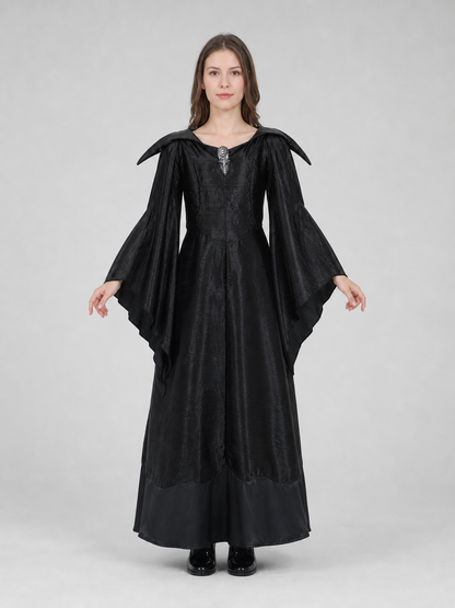 Halloween Costume: Dress and Horned Headpiece front view 2