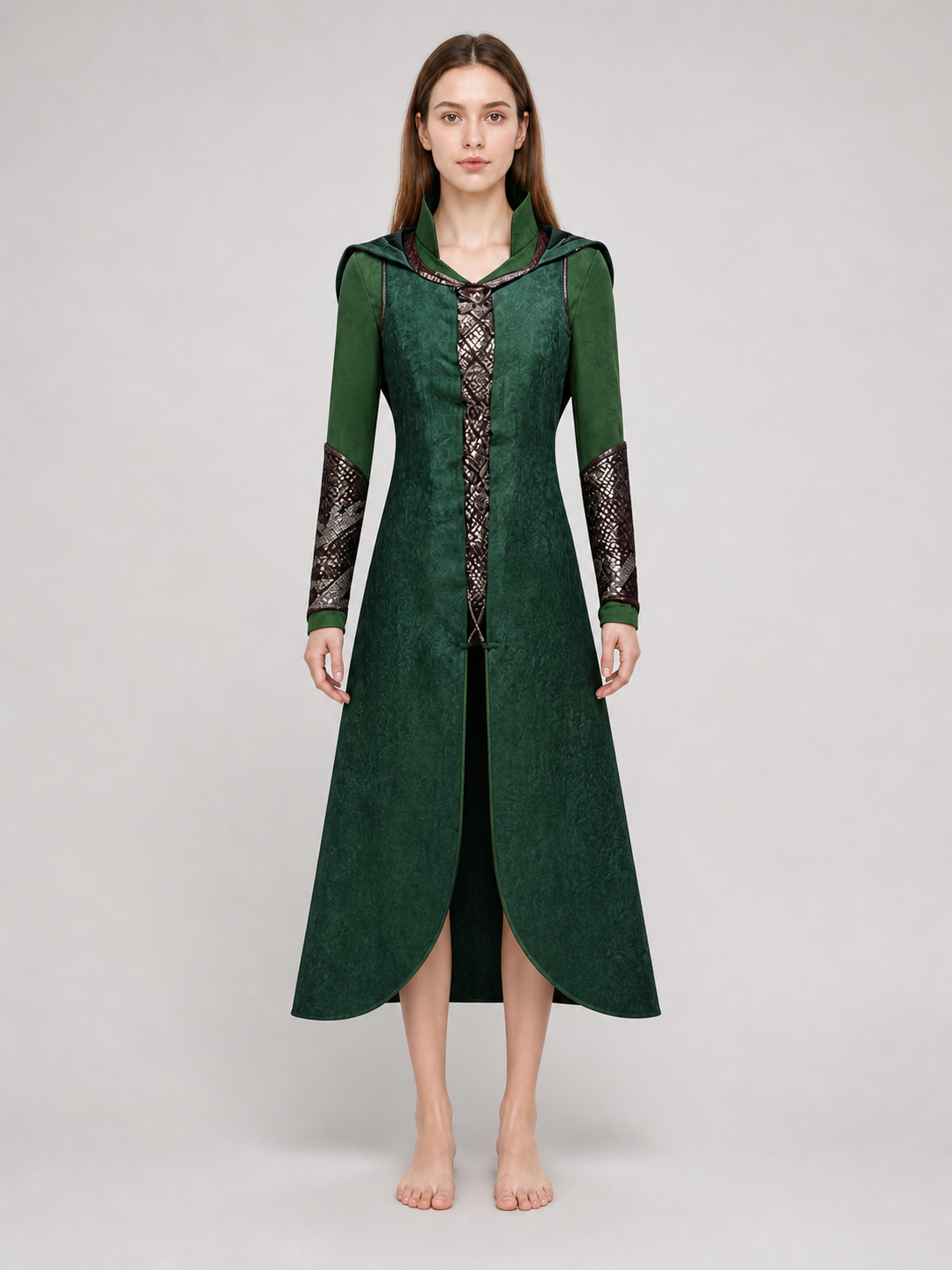 Tariel Cosplay Coat with Hood and Decoration