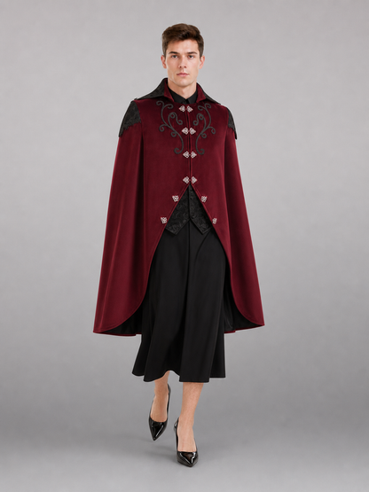 Gothic Tailcoat with Black Trim for Cosplay