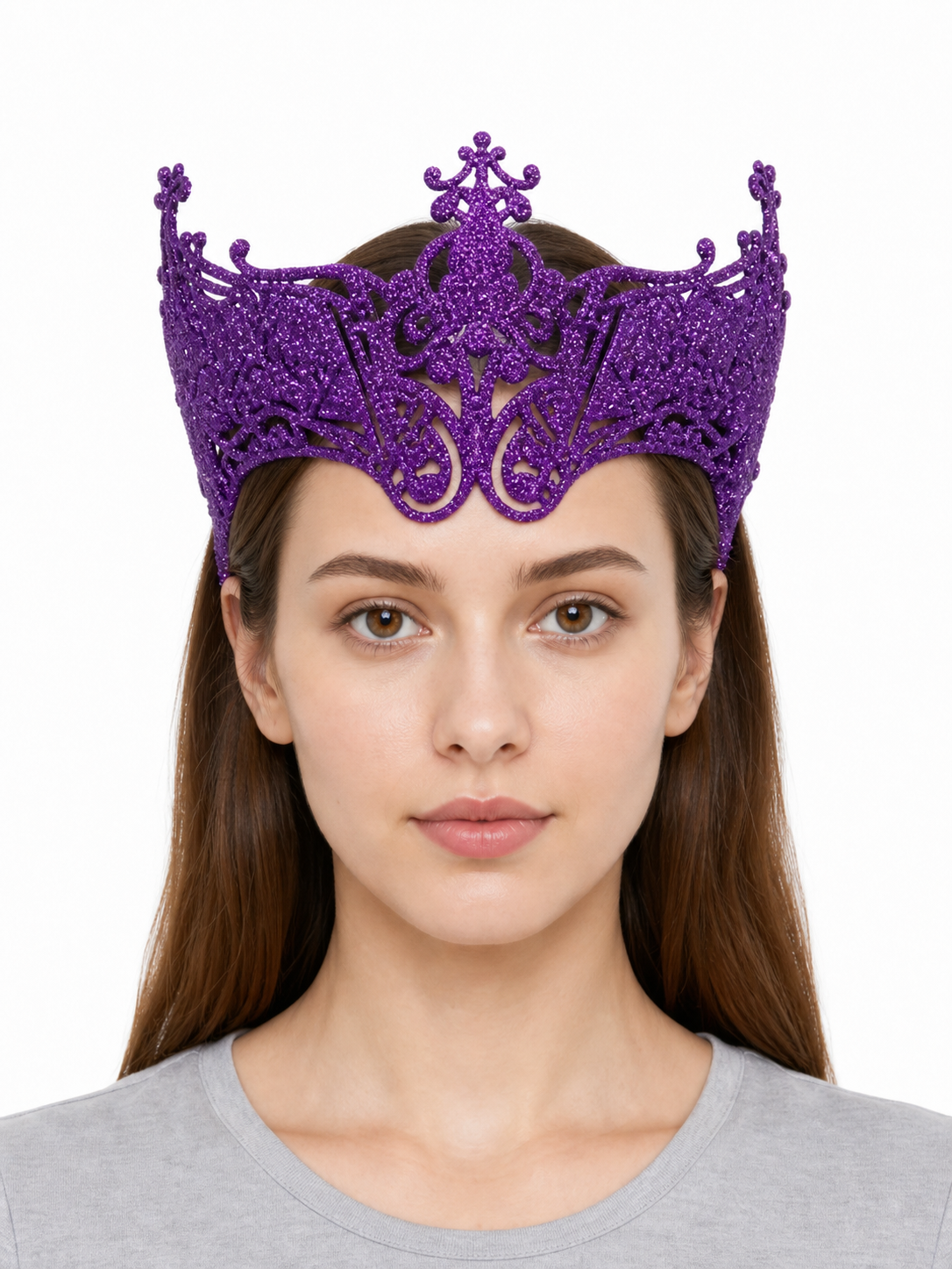 Purple glitter carnival tiara