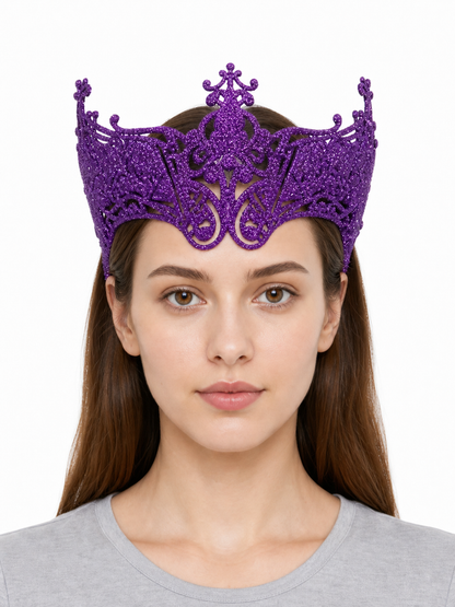 Purple glitter carnival tiara