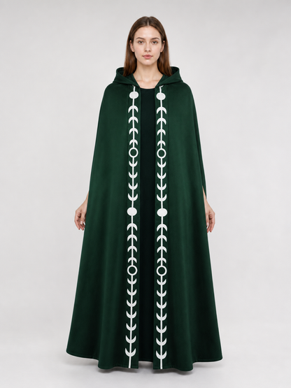 Renaissance-Style Hooded Cloak Cape