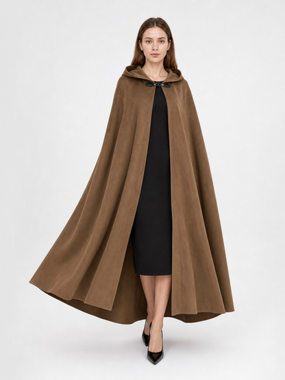 Brown Hooded Costume Cloak