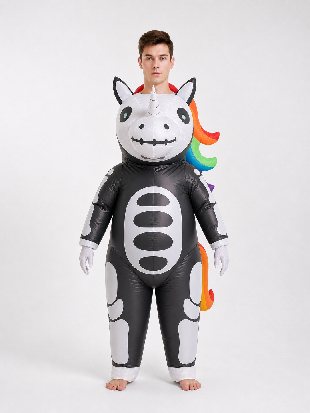 Inflatable Skeleton Unicorn Halloween Costume