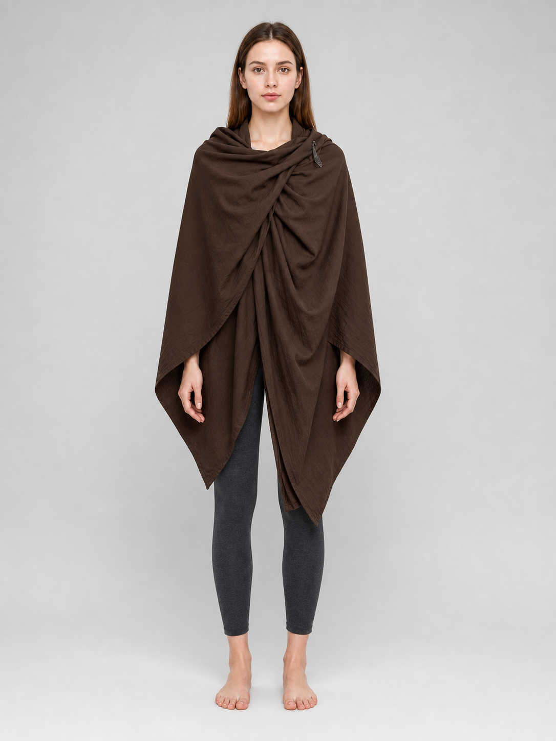Brown Carnival Cloak with Hood