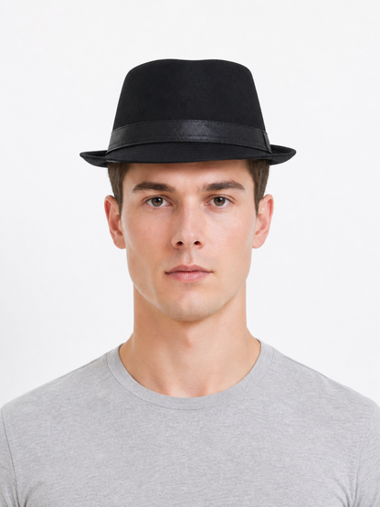 Carnival Fedora Hat with a Black Ribbon