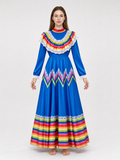 Mexican Stage Dress with a Full Skirt