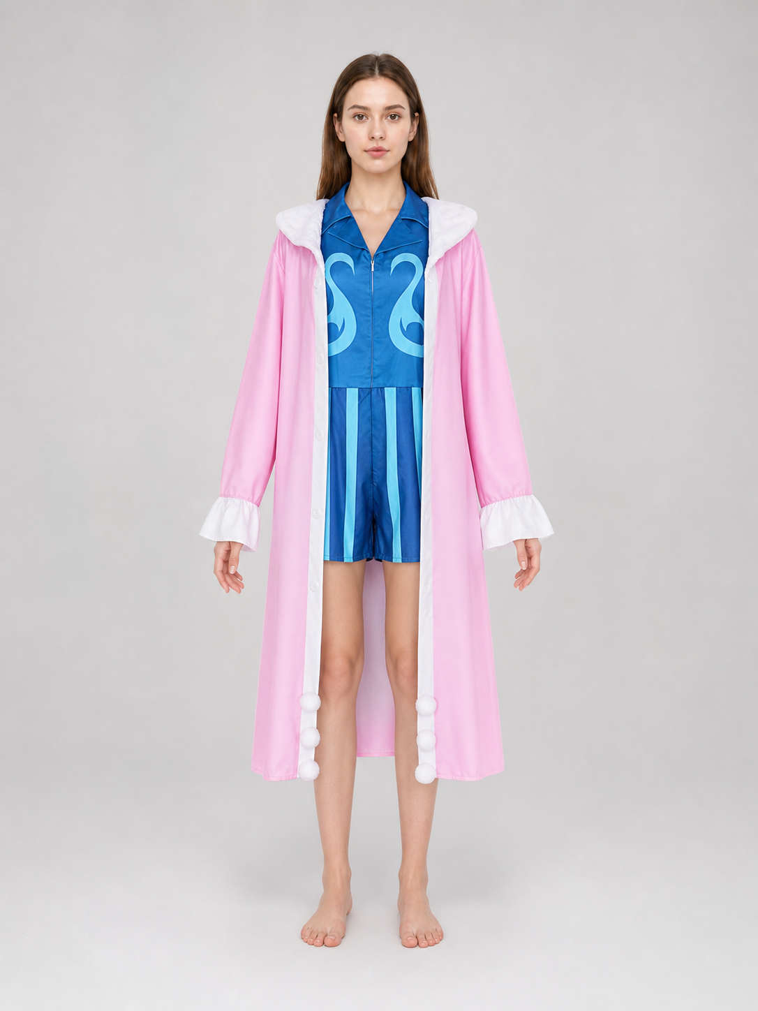 One Piece Bon Clay Cosplay Costume with Cape and Belt
