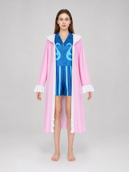 One Piece Bon Clay Cosplay Costume with Cape and Belt