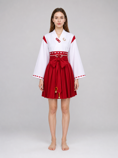 Silent Hill Red and White Cosplay Dress with Belt