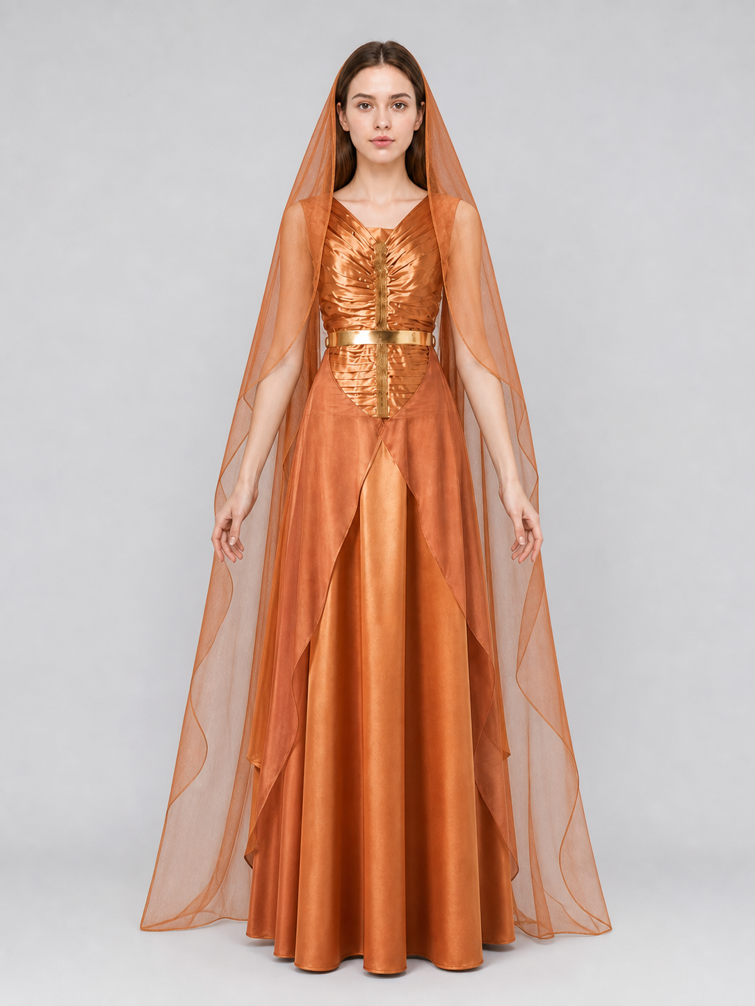 Andor Cosplay Costume: Dress with Cape