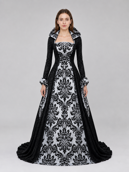Gothic Victorian-Style Hooded Dress